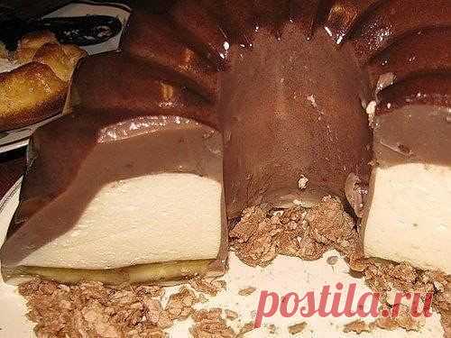 Легкий десерт из творога и молока