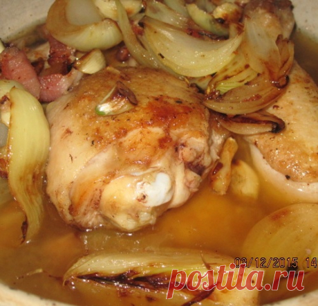 Курица под уксусом и с луком