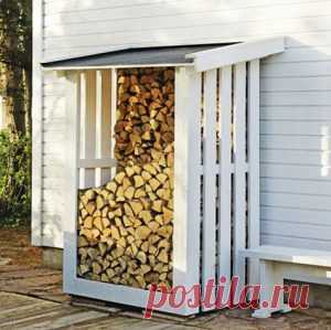 Дровник для дачи своими руками - фото примеров
