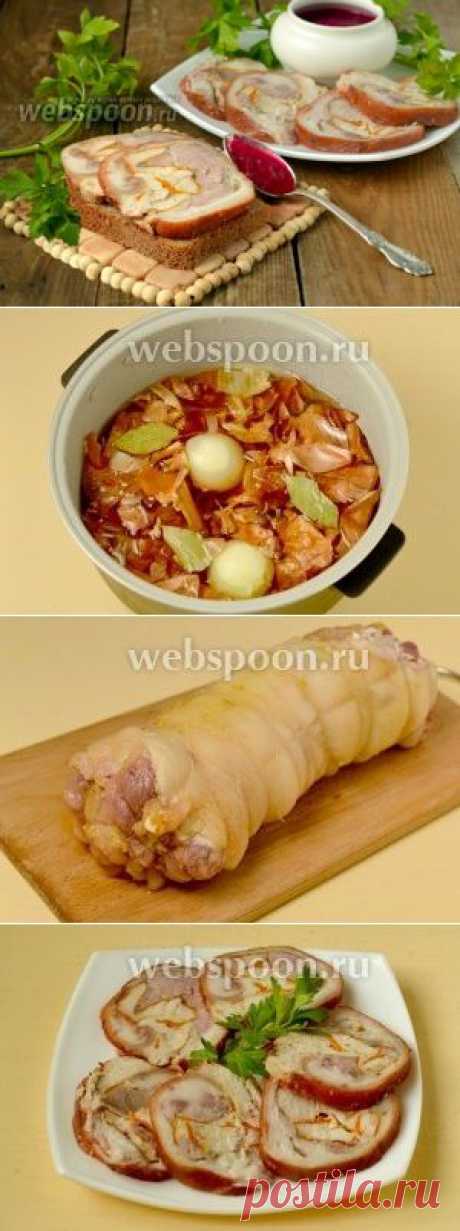 Рулет из рульки с начинкой в мультиварке