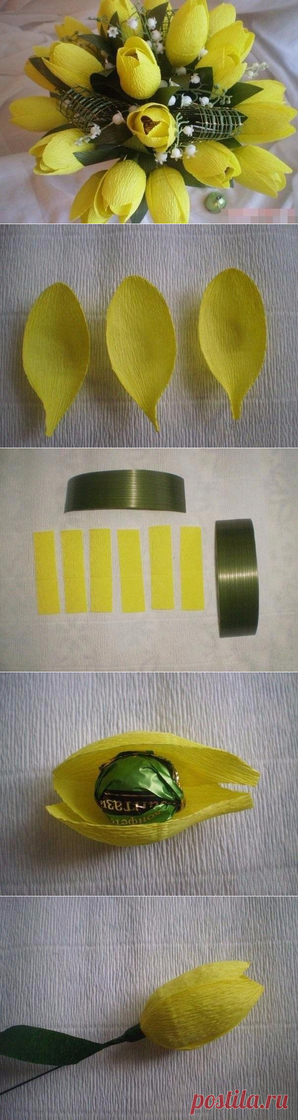 Вкусный букет из тюльпанов — Сделай сам, идеи для творчества - DIY Ideas