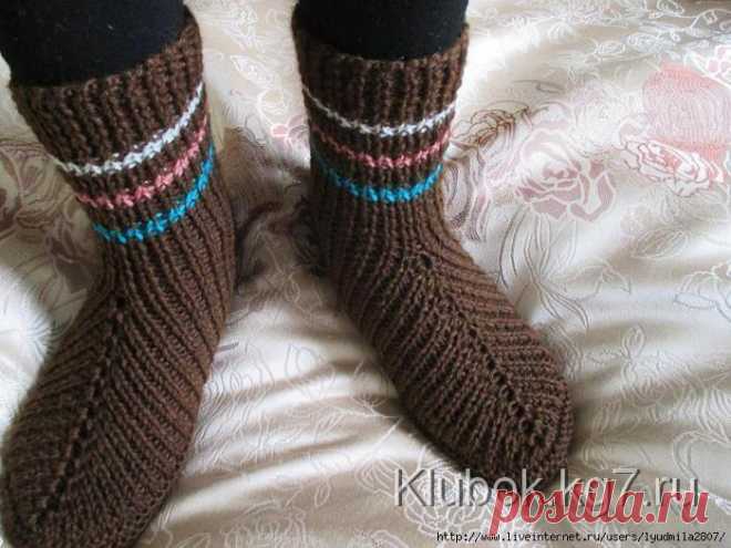 Носки на 2-х спицах — Сделай сам, идеи для творчества - DIY Ideas