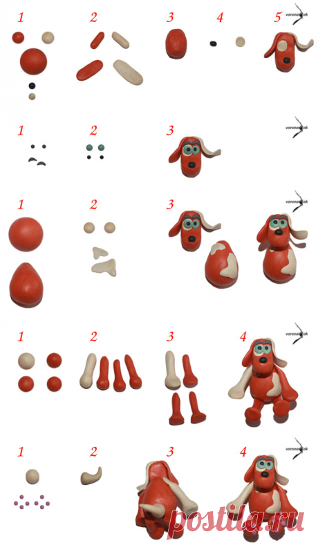 как слепить из пластилина собаку - Приключения Вороны - сайт для детей и родителей
Хотите узнать  как слепить собаку из пластилина? Тогда давайте посмотрим видео, чтоб узнать, как лепить поделки из пластилина и потом вместе слепим собачку! Ведь это очень увлекательное занятие – лепить из пластилина!