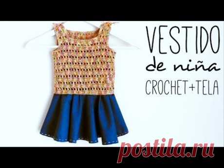como tejer VESTIDO DE NIÑA a crochet paso a paso - TALLAS de 0 a 10 años