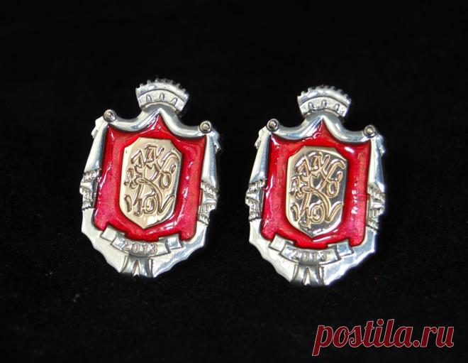 Запонки по эскизу серебро золото