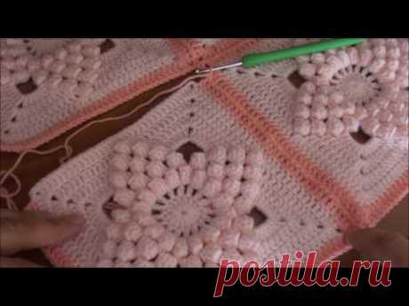 motif birleştirme nasıl yapılır ( popcornlarla yıldızlı motif ) ozlemdemkut