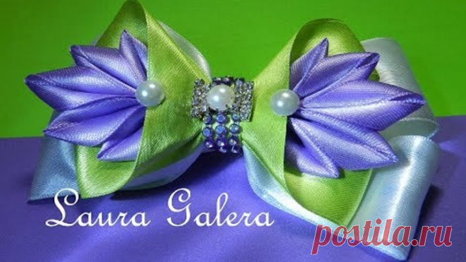 Easy bow for a girl !!! Moño fàcil para niña !!!! Laço fácil para menina!!!