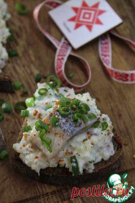 Гарда из сельди, картофеля и зелёного лука Кулинарный рецепт