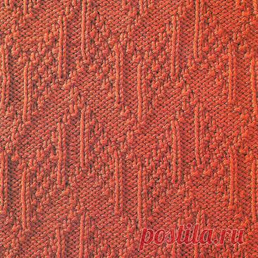 Узор № 70 - рельефные ромбы. Схему вязания и условные обозначения вы сможете увидеть на сайте.