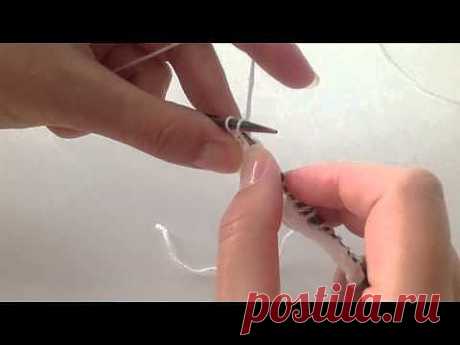 ▶ Wzór jodełka - herringbone stitch - jak zrobić - YouTube