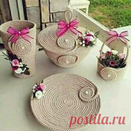 ♥Изделия из джутовых ниток ♥ — Разное | OK.RU