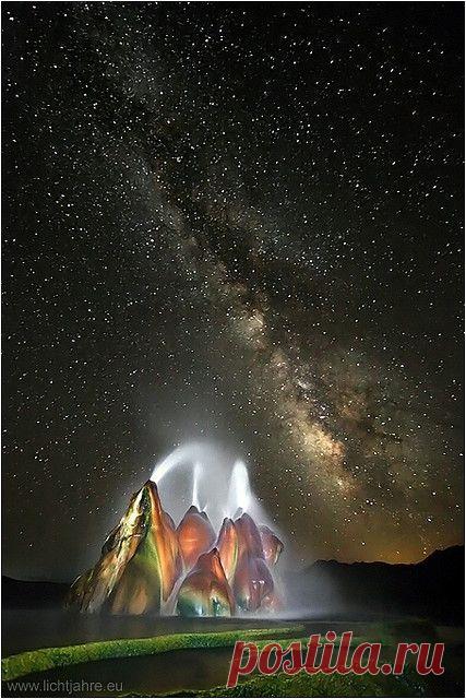 Milky Way over Fly Geyser, Nevada | Travel & Places
