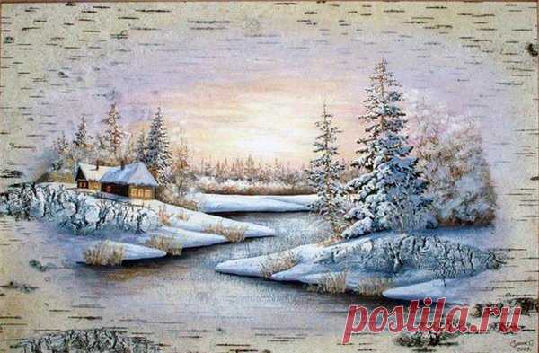 Картины на бересте...* - 34 фото. Фотографии Валерий Семкив.