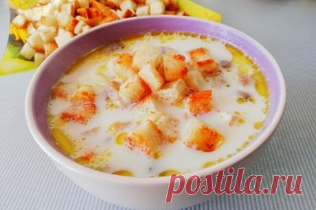 Сырный суп с курицей и грибами Простой, пошаговый рецепт