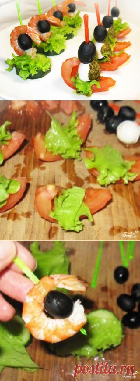 Канапе с раковыми шейками - пошаговый кулинарный рецепт на Повар.ру