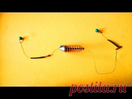 Как привязать второй (боковой) поводок к основной леске. Стационарная петля. HD