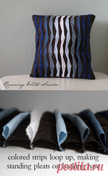 Подушка с зиг-загом. МК