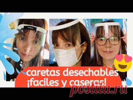 Protectores faciales desechables  ¡FÁCILES Y CASEROS! - haz 3 diferentes