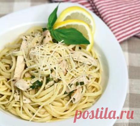 Лингвини с курицей и лимонным соусом, второе блюдо. Пошаговый рецепт с фото на Gastronom.ru