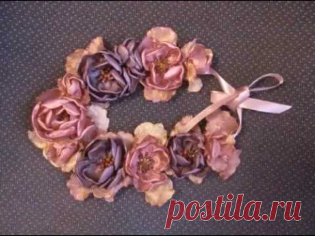 Мастер класс. Красивое ожерелье из цветов. Beautiful necklace of flowers