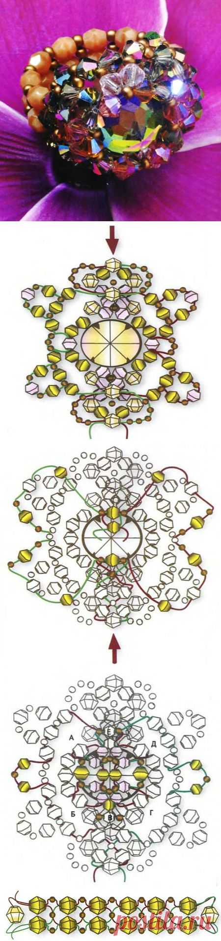 Яркое кольцо с топазом – как сплести кольцо из бисера и бусин, пошаговые схемы | МОЙ МИЛЫЙ ДОМ – идеи рукоделия, вязание, декорирование интерьеров