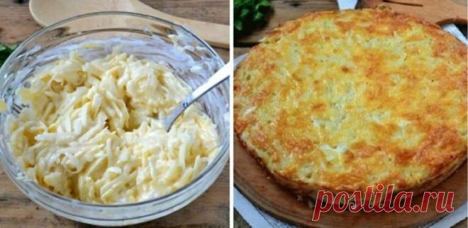 Вкусная и сытная запеканка из картофеля с сыром и чесноком