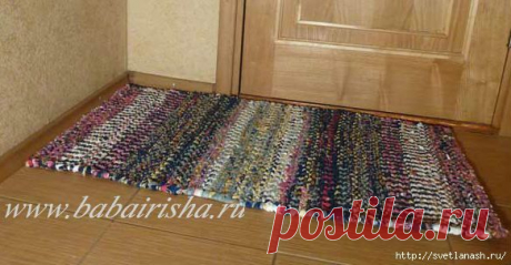 Коврик из лоскутков своими руками.Плетение на раме. МК..