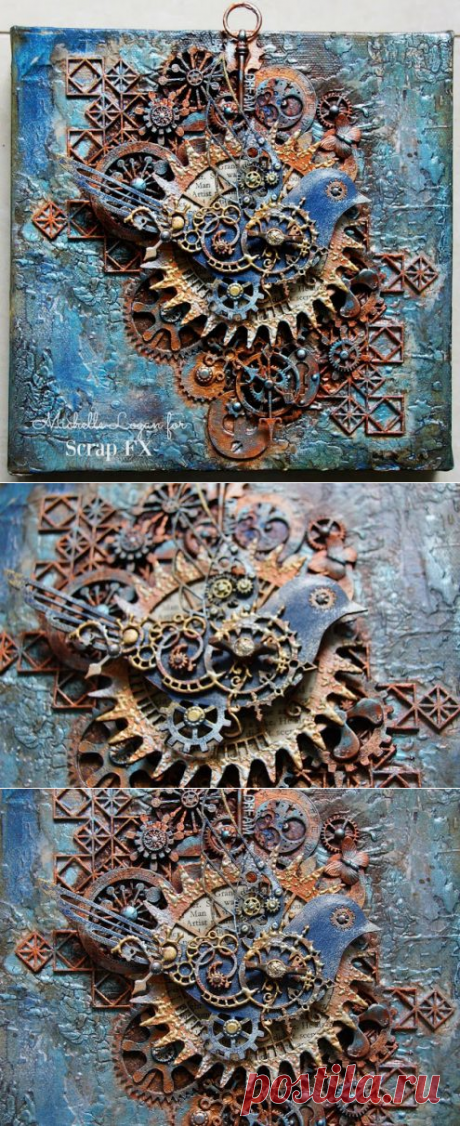 Смешанная техника Холст стимпанк Мишель Logan