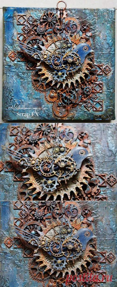 Смешанная техника Холст стимпанк Мишель Logan