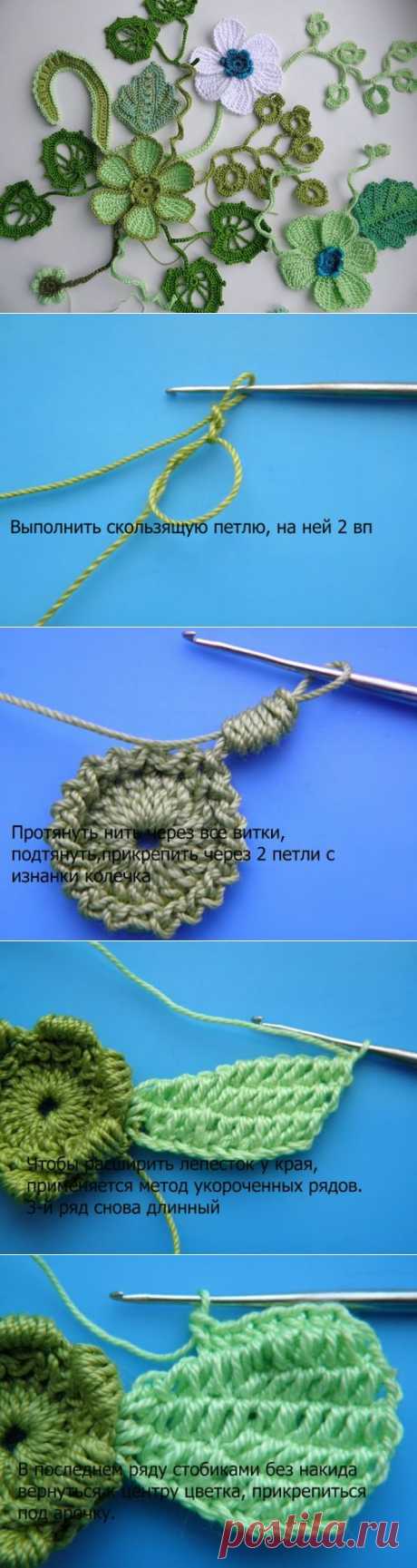 Будем вязать новый цветок в тунисской технике.