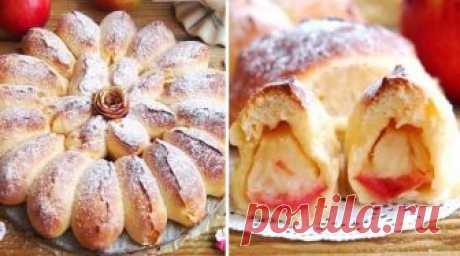 Вкуснейший «Отрывной» яблочный пирог В каждой булочке кусочек яблочка. Готовить просто!