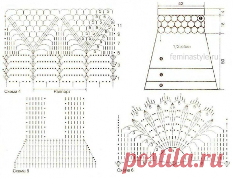 Розовый комплект : кофточка юбка и сумочка связанные крючком / Рукоделие / Домоводство / Женские секреты / Женский стиль