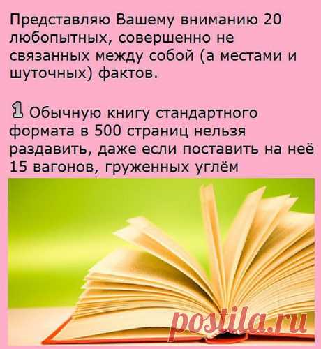 20 интересных фактов | Полезные советы