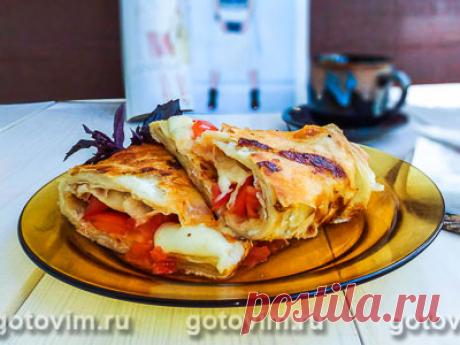Тако из лаваша с моцареллой, томатами и омлетом. Рецепт с фото / Готовим.РУ