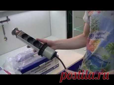 Врезные розетки, выдвижной блок розеток для столешницы