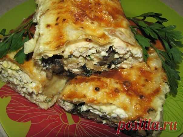 Горячая закуска в лаваше | Банк кулинарных рецептов