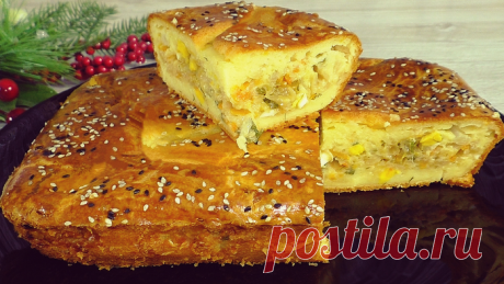 Заливной пирог с капустой, рецепт выпечки на скорую руку. Получается всегда вкусно показываю, как готовлю я