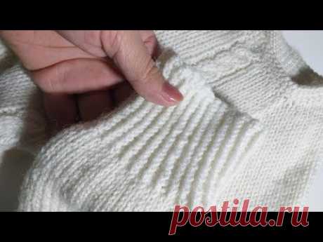 РЕЗИНКА ИЗ СКРЕЩЕННЫХ ПЕТЕЛЬ.БАБУШКИНЫ И КЛАССИЧЕСКИЕ ПЕТЛИ