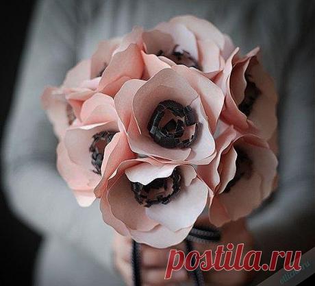 Бумажные цветы «Анемоны» | Отлично! Школа моды, декора и актуального рукоделия
