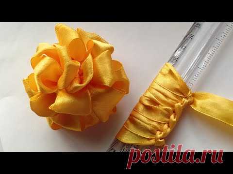 Super Easy Ribbon Flower making with Scale | Easy Sewing Hack | Hand Embroidery Flower