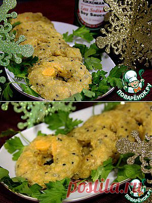 Сырные колечки с креветками - кулинарный рецепт