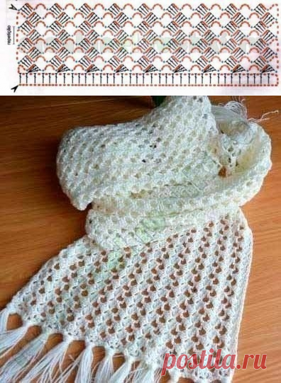 Ажурный шарф.