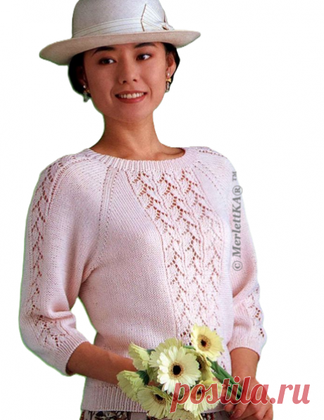 Нежный джемпер на лето
Схемы из японского журнала 1990 г