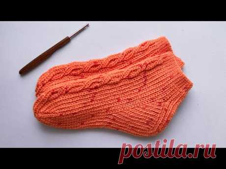 🧦🔥 Укороченные носки-следки крючком – НОВЫЙ дизайн! Пошаговый мастер-класс