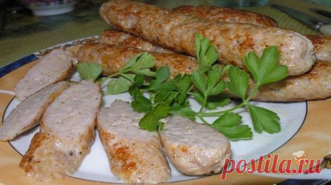Домашние куриные колбаски. Лучший сайт кулинарии