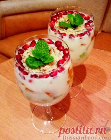 Рецепт: Зефирный десерт с фруктами на RussianFood.com