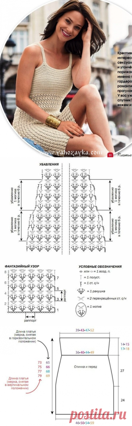 Платье для лета крючком схема. Как вязать летнее платье крючком | Я Хозяйка