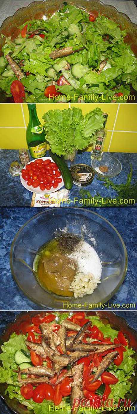 Кулинарные рецепты Салат из шпрот