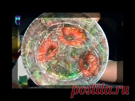 Декупаж. Изучаем декораторский приём - «объемное кружево». Мастер класс - YouTube