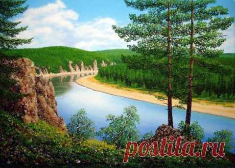 ♥ღ♥Картины из камней-самоцветов Алексея Мосмана♥ღ♥